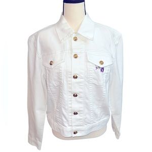 Tory Burch white denim jacket